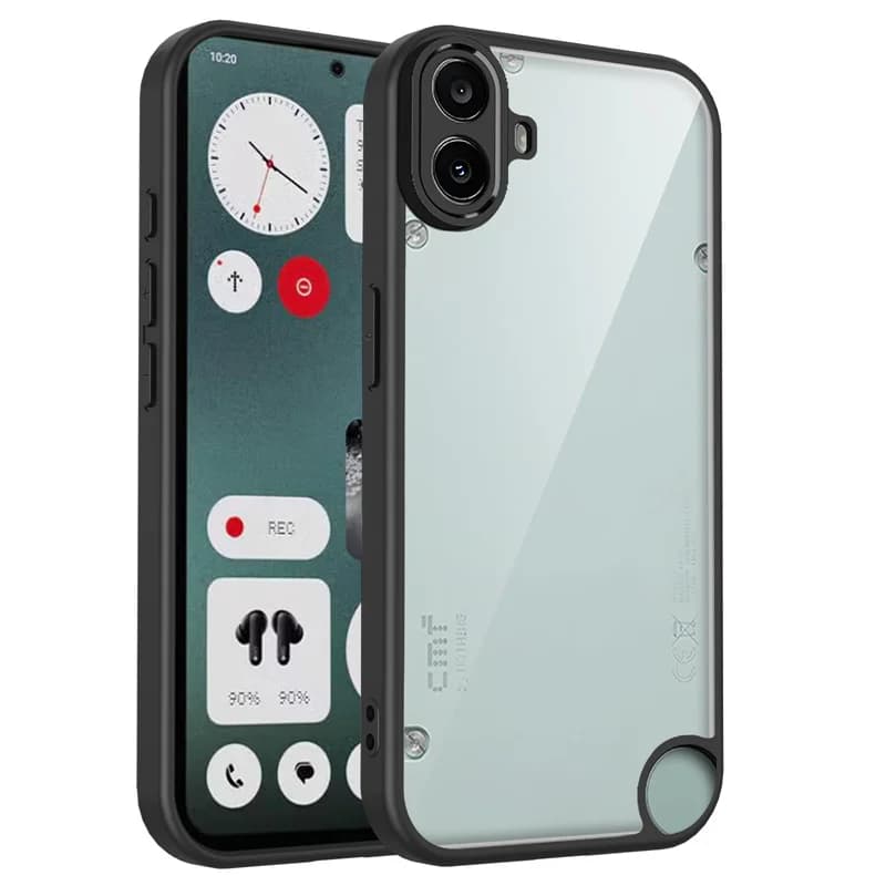 CMF By Nothing Phone One Coque antichoc en silicone avec coque arrière rigide transparente pour Noth