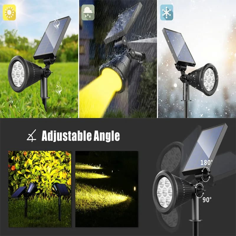 Spot lumineux de jardin à énergie solaire RGB, guirlande de rue changeante, lampe au sol pour pelous