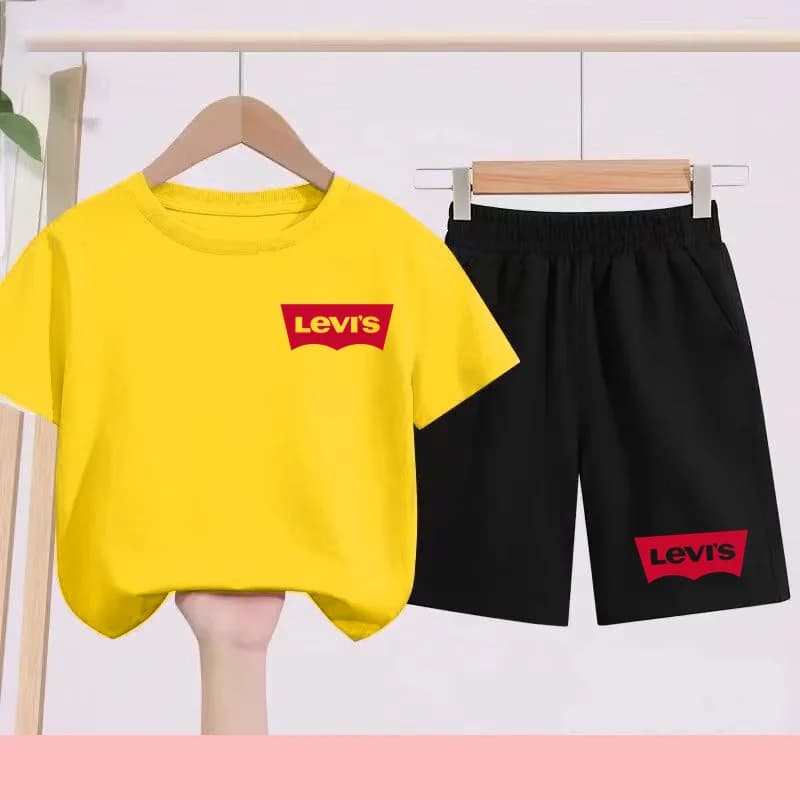 Ensemble 2 pièces d'été pour enfants de 3 à 12 ans, T-Shirt à manches courtes + short, vêtements de 
