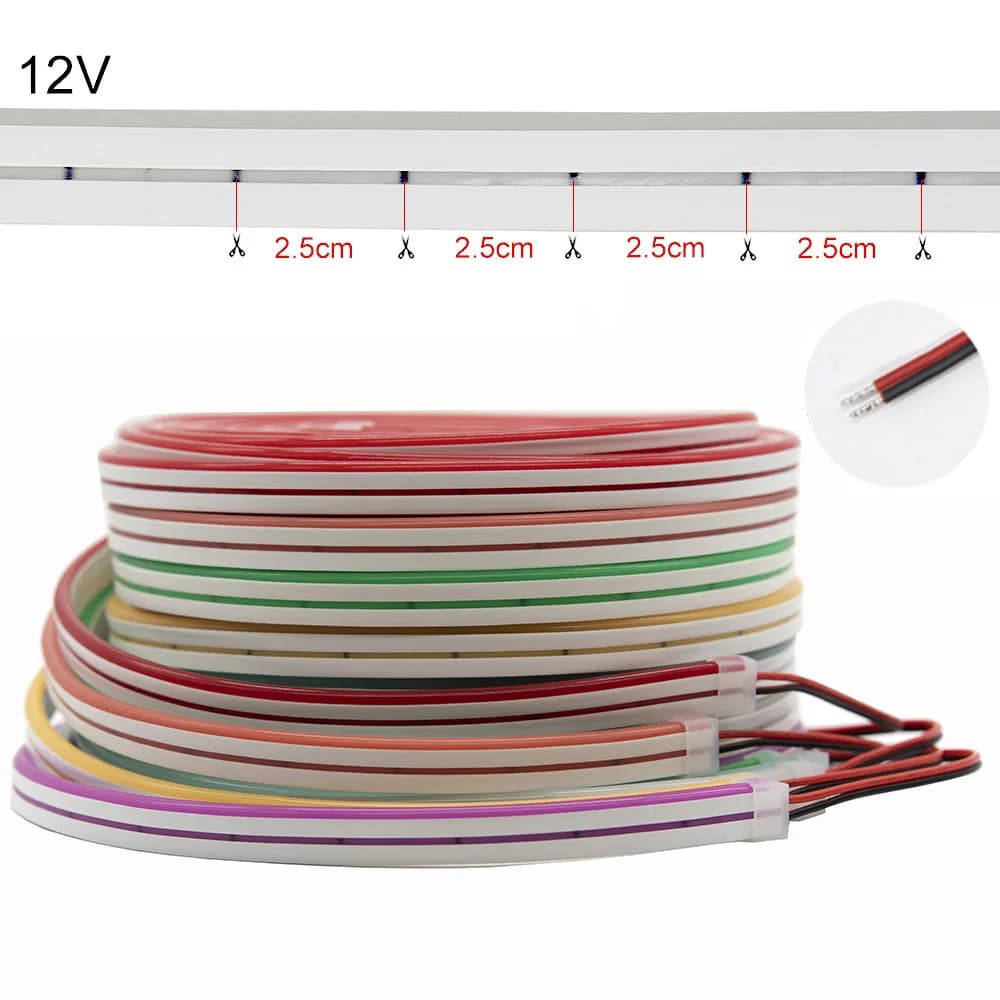 Bande lumineuse néon LED SMD 2835 120LED s/M, 5m 10m 15m 20m 12V, étanche IP67, bricolage, décoratio