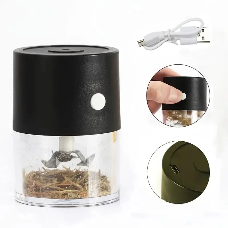 Broyeur d'herbe électrique avec chargeur USB, broyeur de tabac, accessoires pour fumer rechargeables