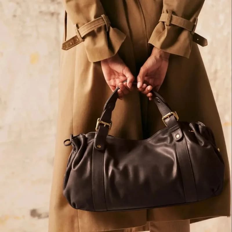 Sac à main à bandoulière Simple pour femmes, sac Boston élégant et polyvalent, sac de travail intéri