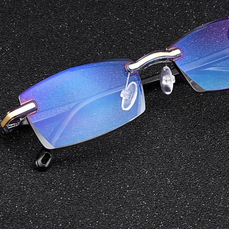 Lunettes de lecture sans bords pour hommes, classiques, Anti-lumière bleue, Vintage, presbytie, unis