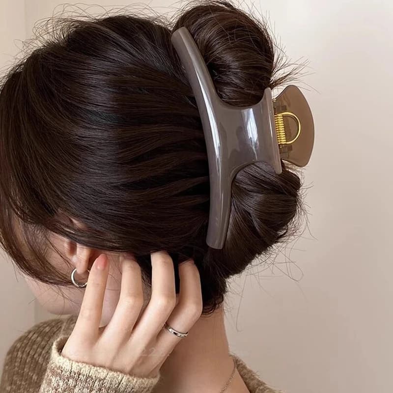 Pince à cheveux élégante et solide de 5,91 pouces pour femmes, accessoire pour cheveux longs et épai