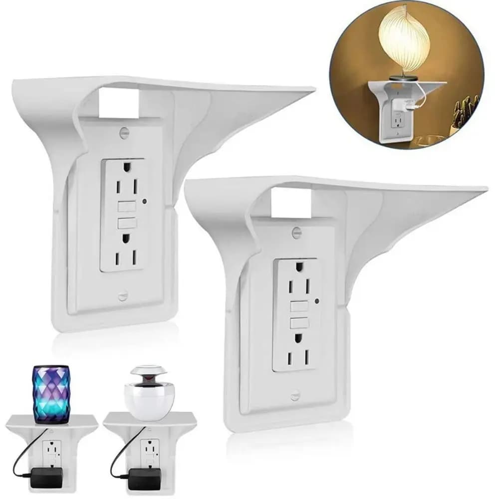 Étagère de prise murale pratique et robuste, support de chargement de téléphone portable, support US