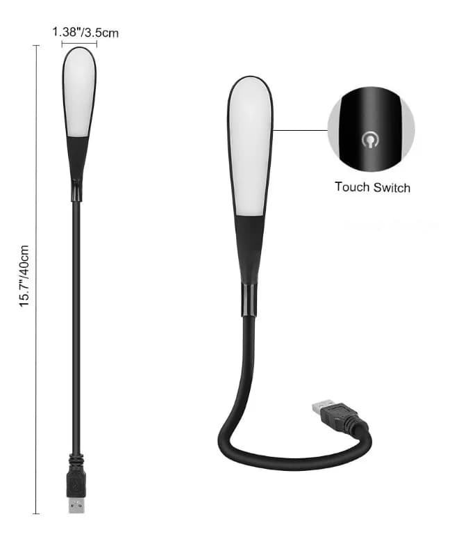 Mini lampe LED USB portable avec capteur tactile, lumière de table à intensité variable, lapmedicams