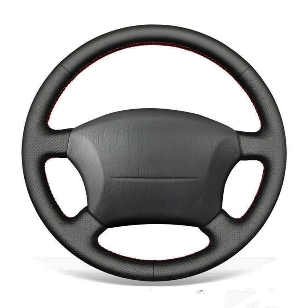Housse de volant de voiture antidérapante en cuir artificiel noir, accessoires de voiture pour Toyot