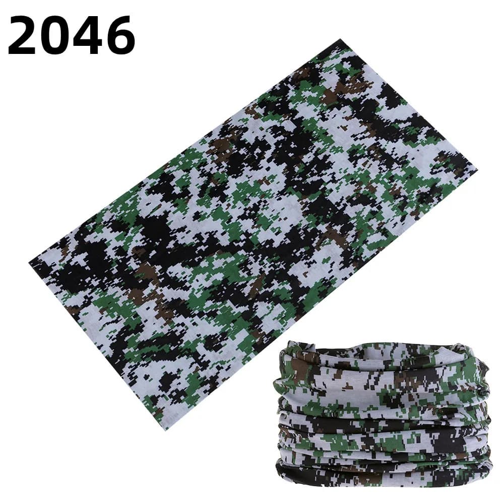 Camouflage sans couture magique Bandana cache-cou Paisley bandeau cyclisme pêche Tube visage bouclie