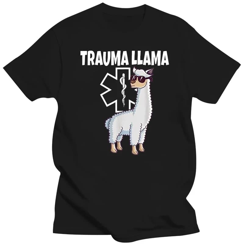 T-shirt à manches courtes imprimé dessin animé unisexe, Lama drôle, Alpaga avec lunettes de soleil, 