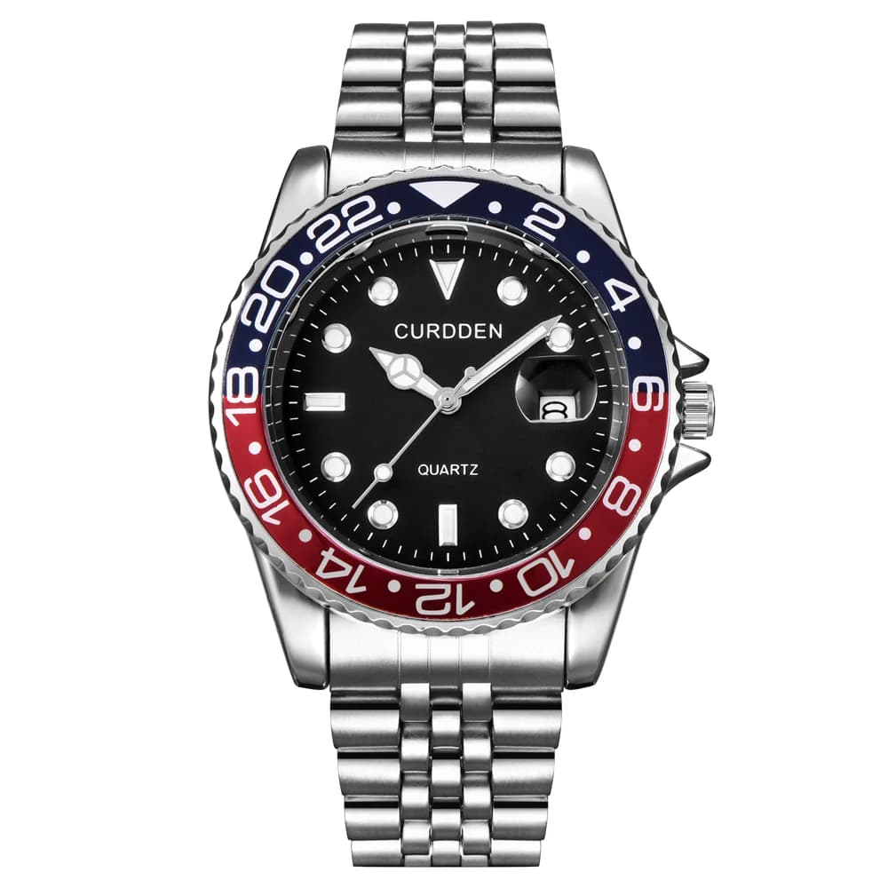 Hommes marque célèbre montres étudiants garçons mode bracelet en acier inoxydable calendrier décontr