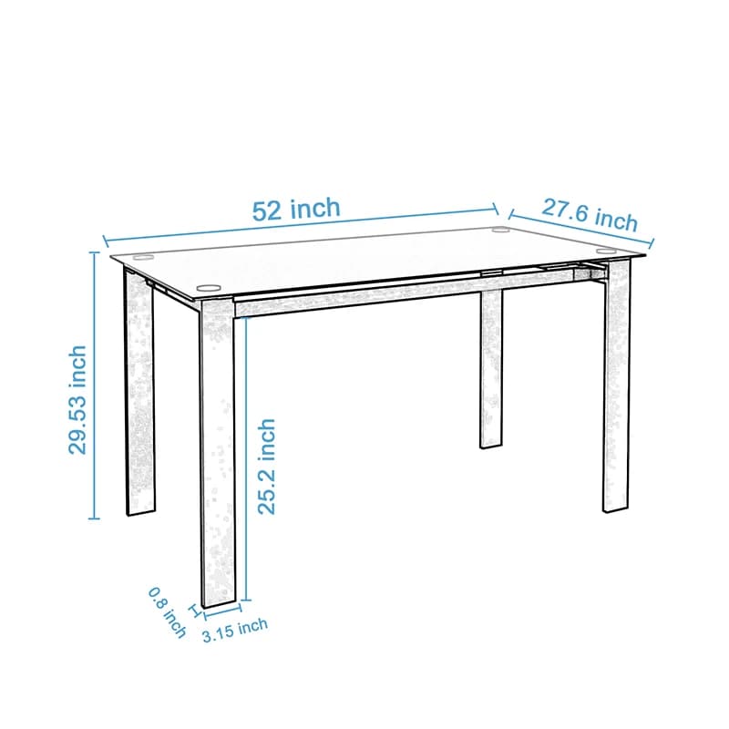 Table à Manger Multifonction, Sécurité et Facile à Nettoyer, pour Salle à Manger et Salon