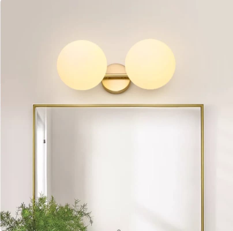 Lampe murale LED G9/E27, plafonnier en verre blanc laiteux, lumière dorée et noire pour couloir et p