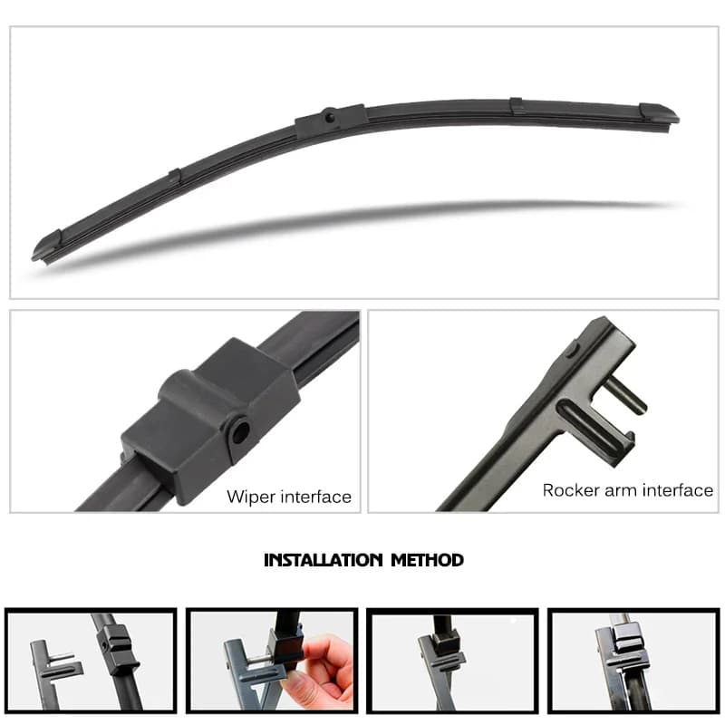 BROSHOO essuie-glace avant arrière jeu de balais d'essuie-glace pour Ford Focus 2 2004-2011 pare-bri
