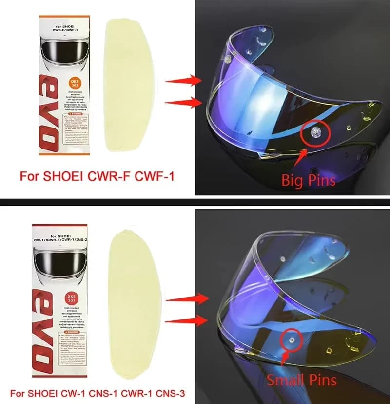 Visière de casque de moto, Film Anti-buée, Film d'objectif pour SHOEI X14 CW-1 CWR-1 CNS-1 CNS-3 CWR