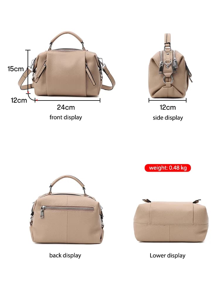 Zency – sac en cuir véritable pour femmes, fourre-tout Simple de haute qualité, petit sac à main Vin