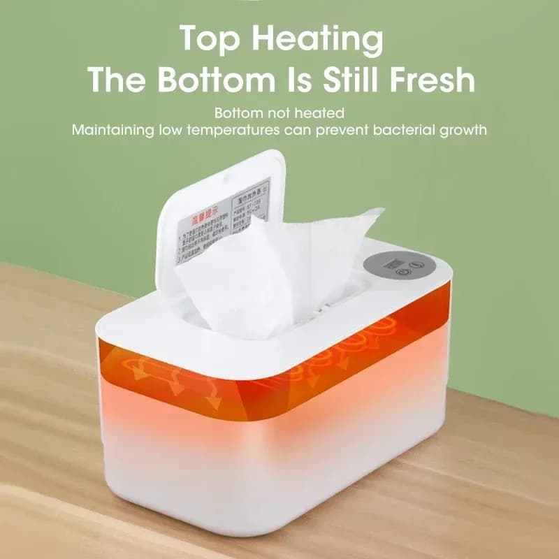 Chauffe-lingettes humides portables pour bébé, avec affichage LED, boîte chauffante, chargement USB,