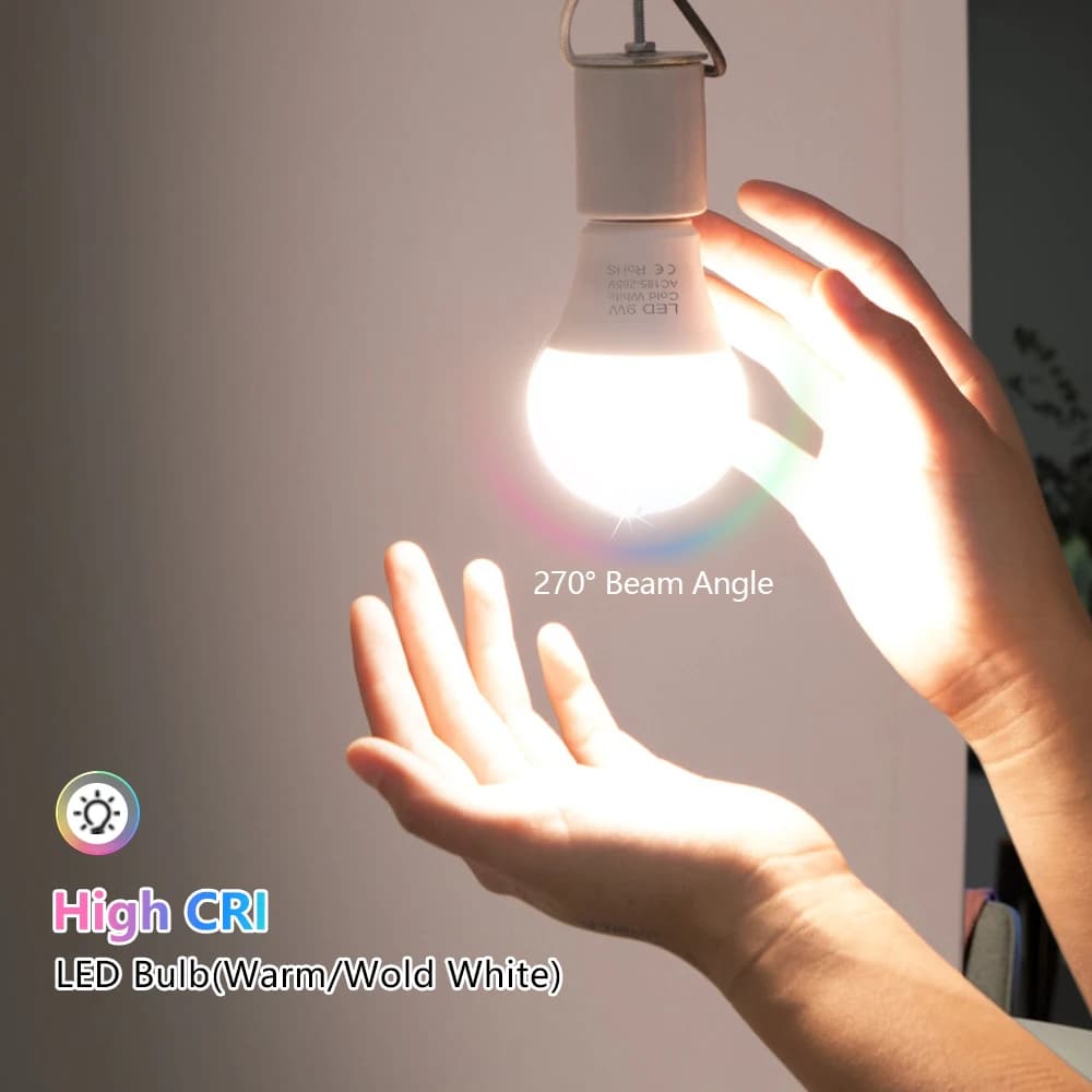 Ampoule LED AC 220V-240V, Smart IC, haute luminosité, lampe Bombilla, budgétaire, 3W, 6W, 9W, 12W, 1