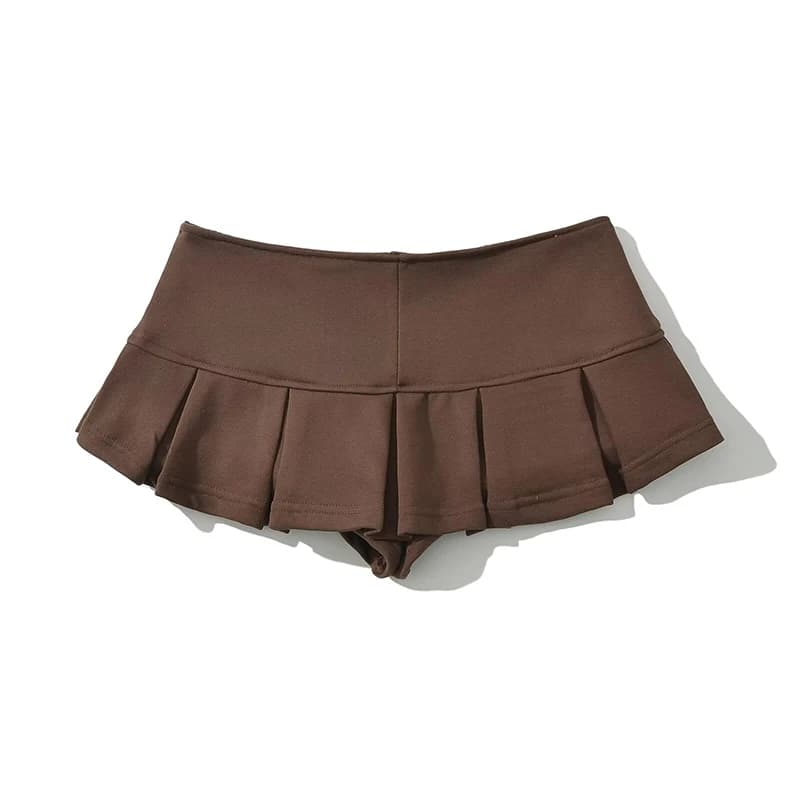 YENKYE Y2K filles Sexy taille basse plissée Mini jupe femmes côté fermeture éclair été jupes courtes