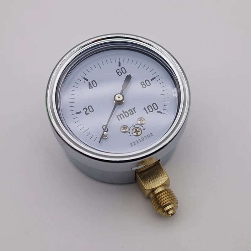 Jauge de pression de gaz réglable, manomètre calibrable, 50mbar, 60mbar, 100mbar