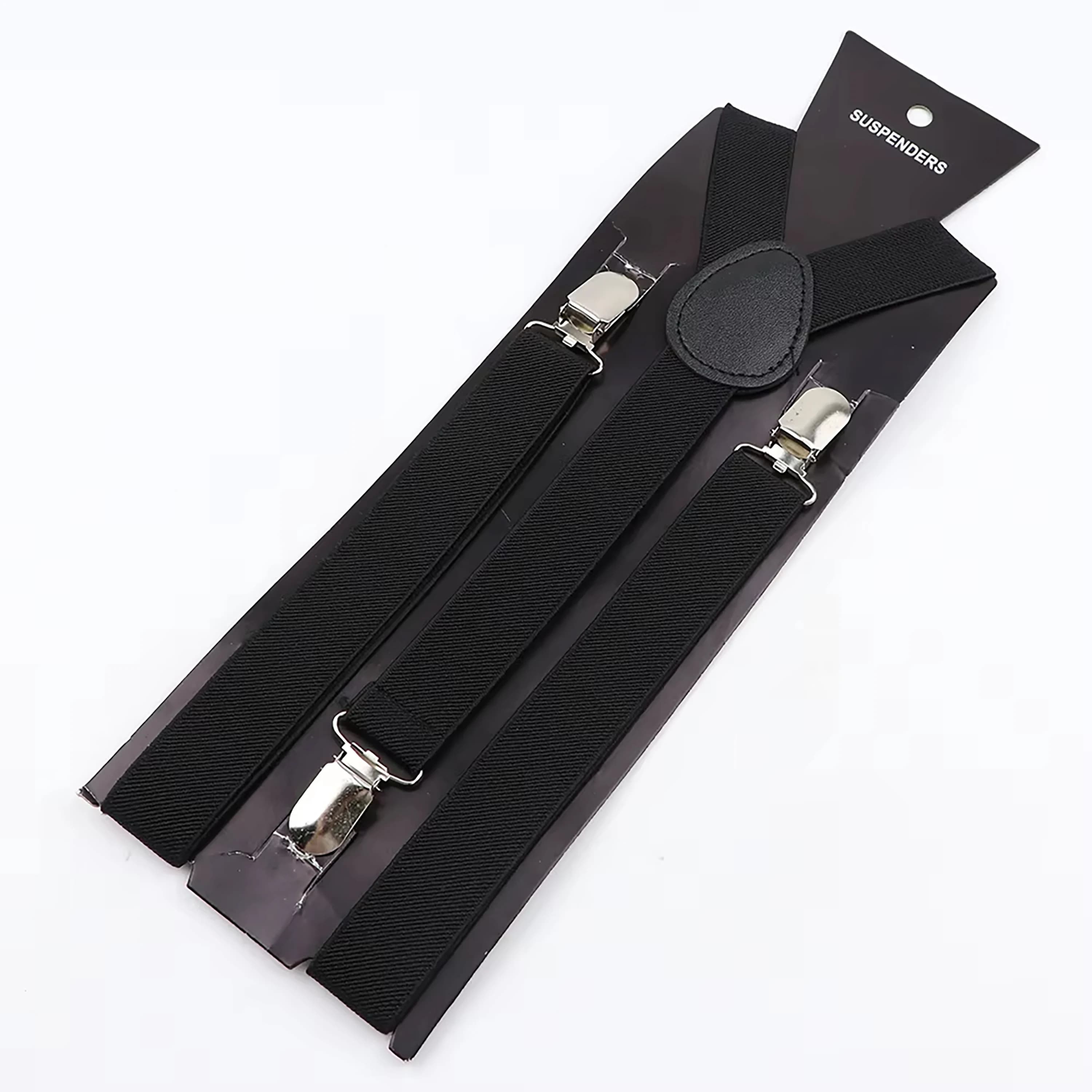 Bretelles en cuir élastiques de couleur unie pour hommes et femmes, noir, rouge, vert sauge, pantalo