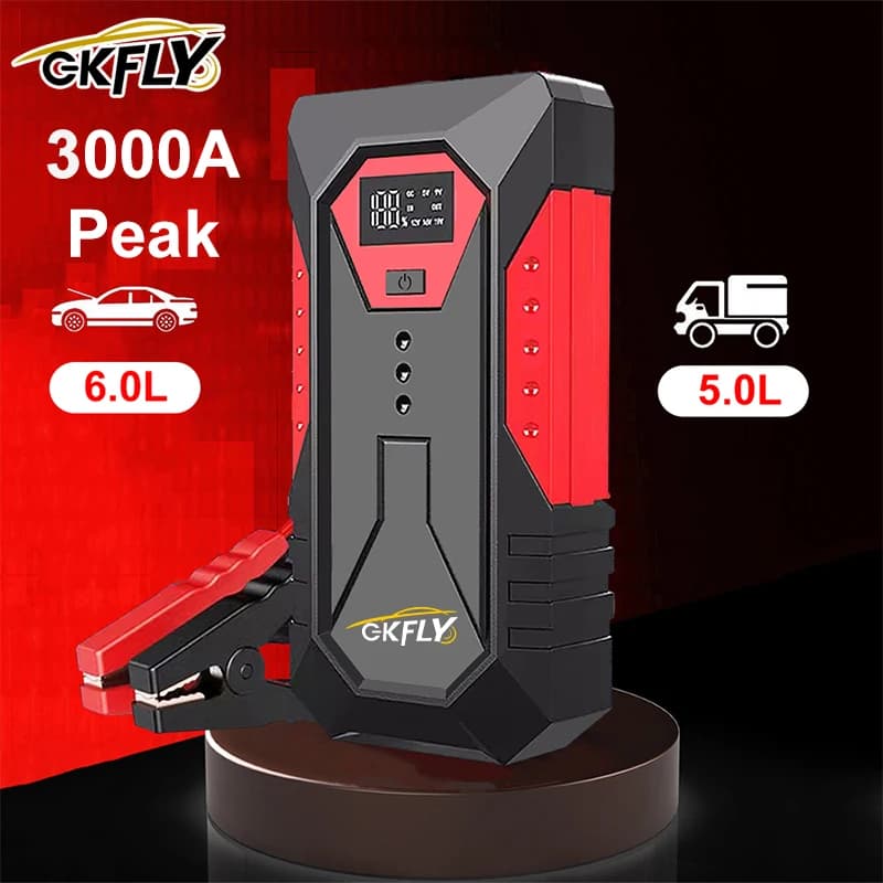 GKFLY démarreur de saut de voiture batterie externe Portable 3000A Booster de batterie de voiture 12