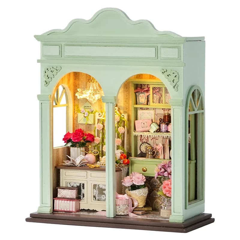 Mini Puzzle 3D « Langage des Fleurs » : Modèle à Assembler, Kit de Maison de Poupée DIY, Décoration 