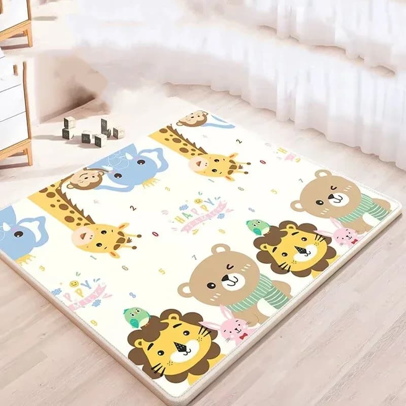 Tapis de jeu rampant pour activités de bébé, motif Double face, Non toxique, EPE, pour salle de spor