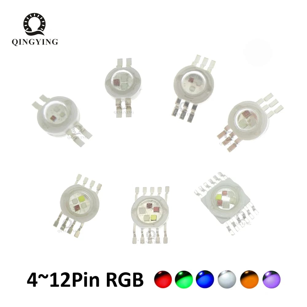 Puce LED COB colorée pour scène, RVB, RGBW, RGBWY, RGBWYV, 3W, 4W, 6W, 8 W, 9W, 10W, 12W, 15W, 18 W,