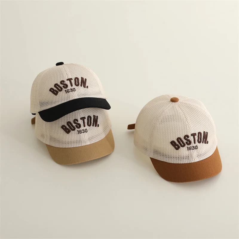 Casquette de baseball brodée pour bébé, respirante en maille, pour l'été, chapeau de soleil pour tou