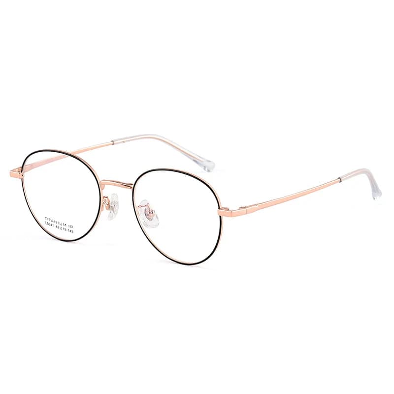 BCLEAR-Lunettes rétro rondes en titane pour hommes et femmes, monture complète, lunettes de myopie, 