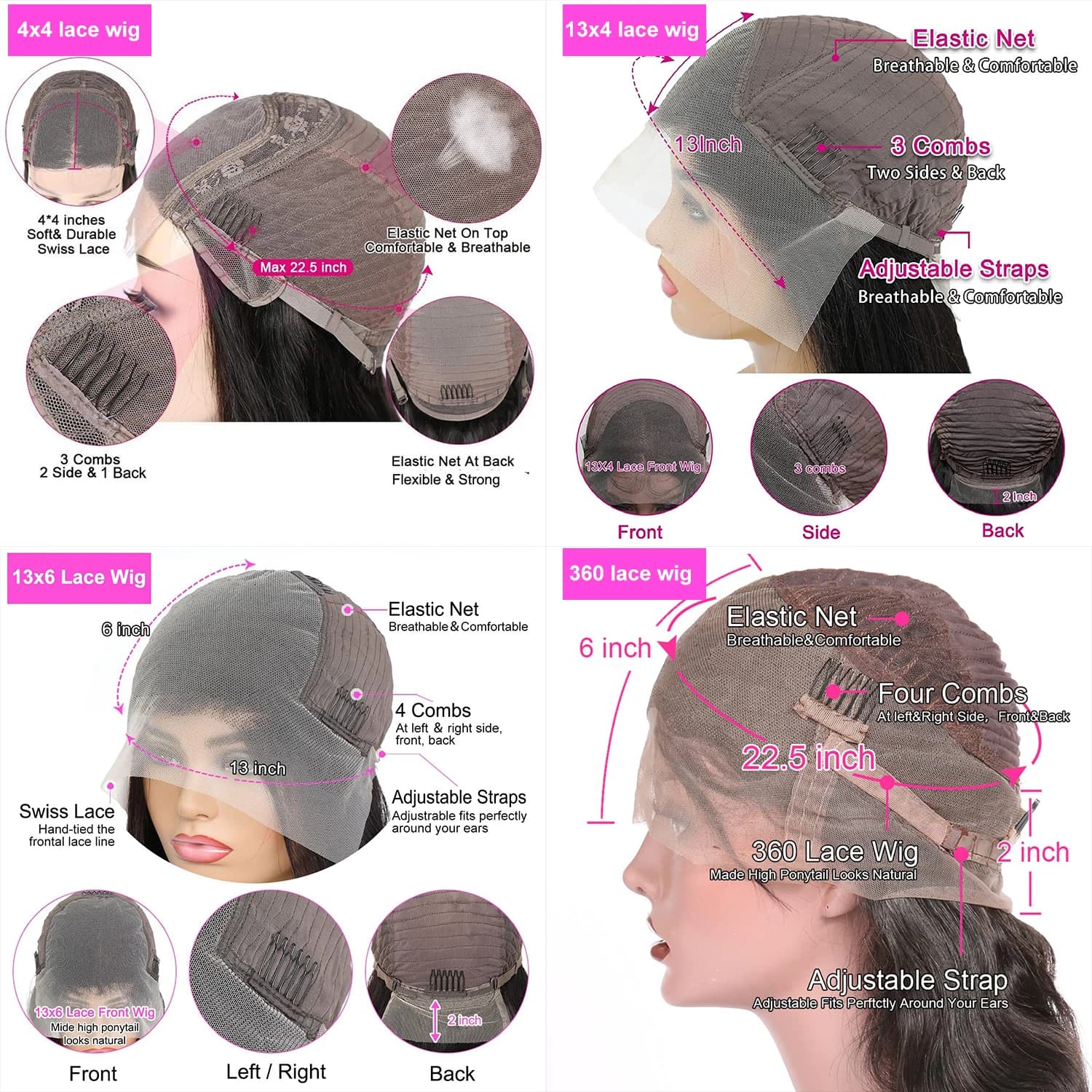 Perruque Lace Wig Remy Deep Wave Transparente pour Femme, Cheveux 100% Naturels, Bling, Densité 200,