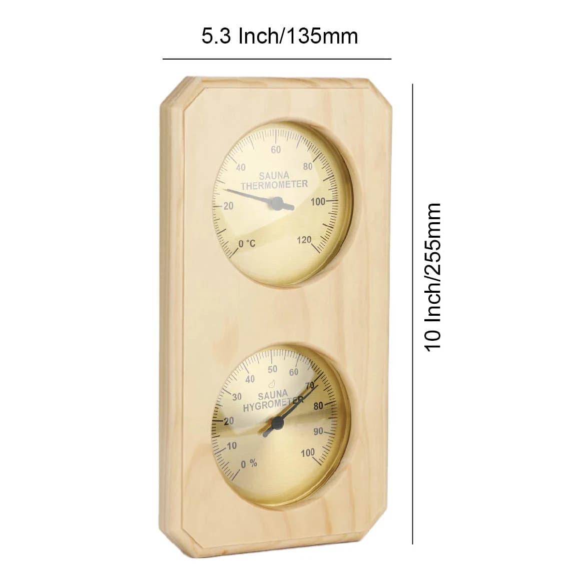 KT THERMO – thermomètre et hygromètre de Sauna en bois, accessoire de Spa mural, mécanique, aucune b