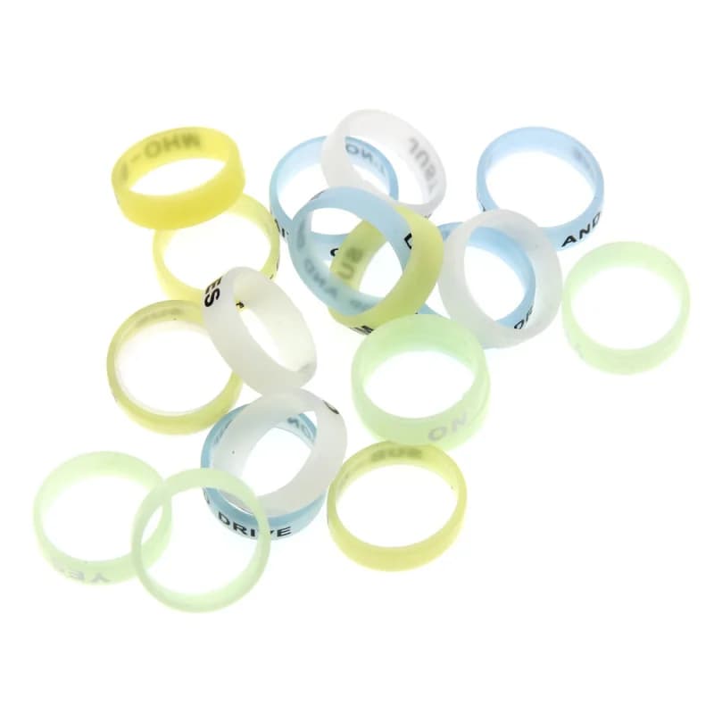 Anneau décoratif antidérapant en silicone fluorescent, cercle lumineux de 22MM, évolutif, Compatible