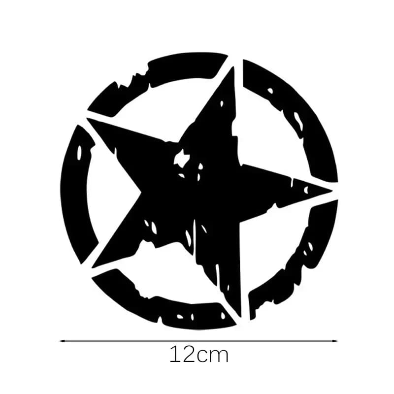 Autocollants réfléchissants auto-adhésifs étoile à cinq branches pour moto, 12x12cm, étanche, pour c