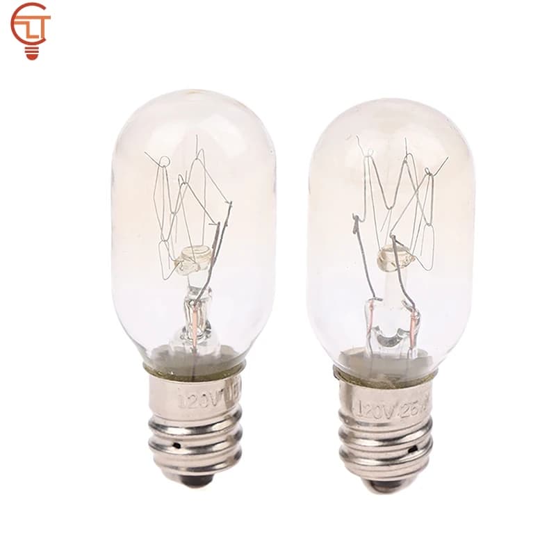 Ampoule Globe Inescente de Remplacement pour Réfrigérateur et Four, Lampe Salière T20 E12 120V 15W/2