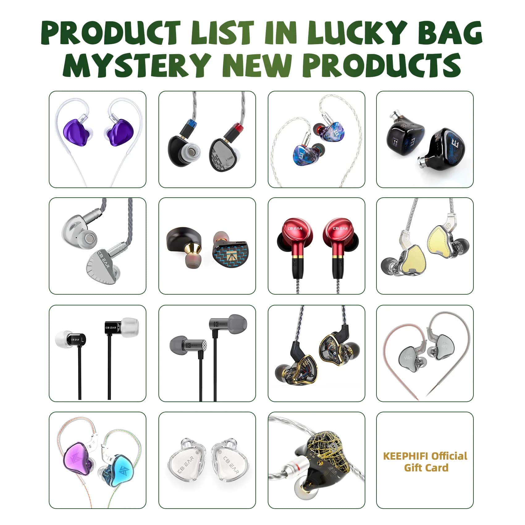 WOOEASY-Écouteurs Hi-Fi série KBEAR TRI, PR2025, super économique, sac porte-bonheur, cadeaux de Noë