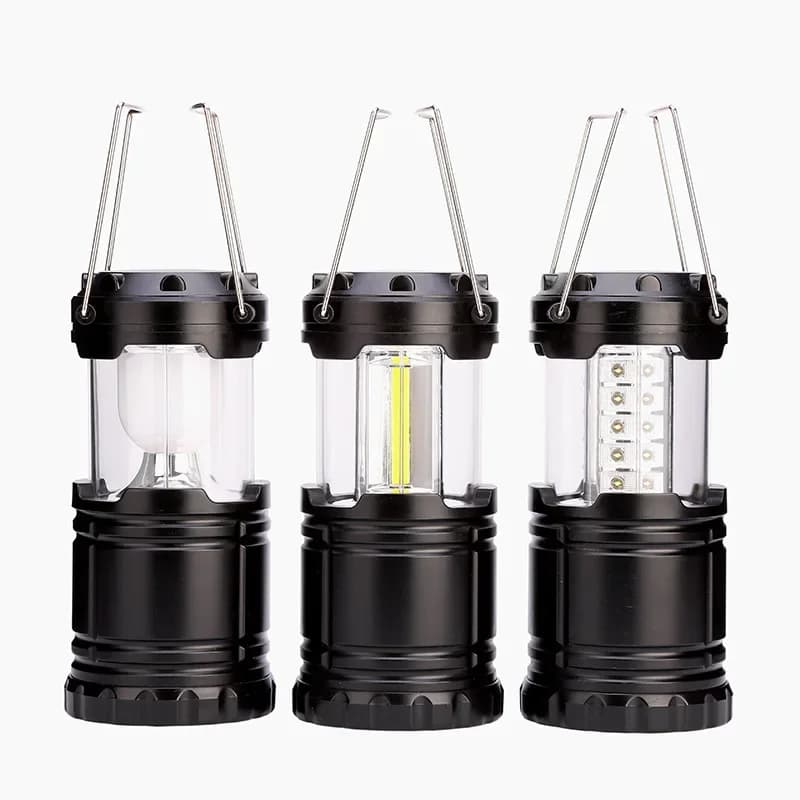Mini lampe de tente 3 * COB LED lanterne Portable torche télescopique lampe de Camping lumière de se