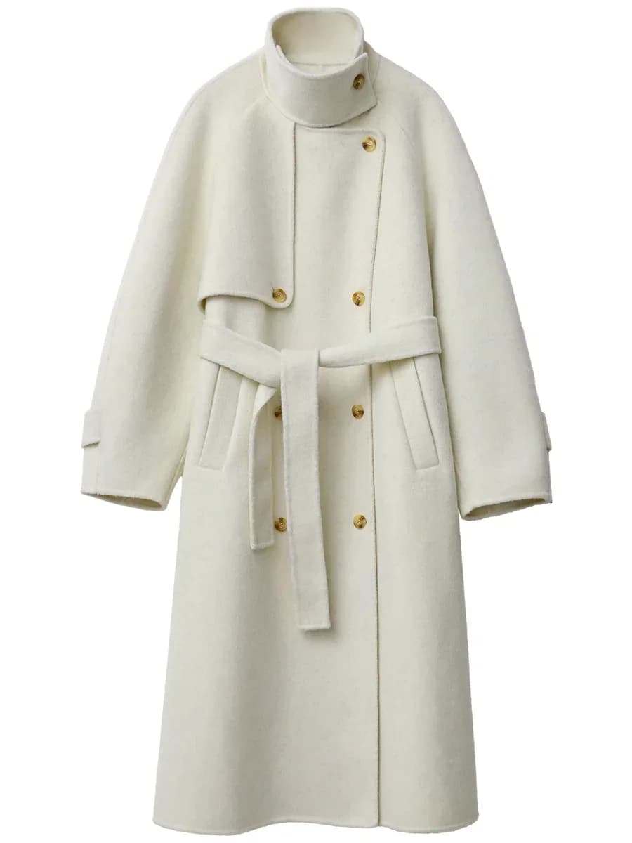 CHIC VEN – manteaux en laine pour femmes, ample, col montant, pardessus Double face, vêtements de de