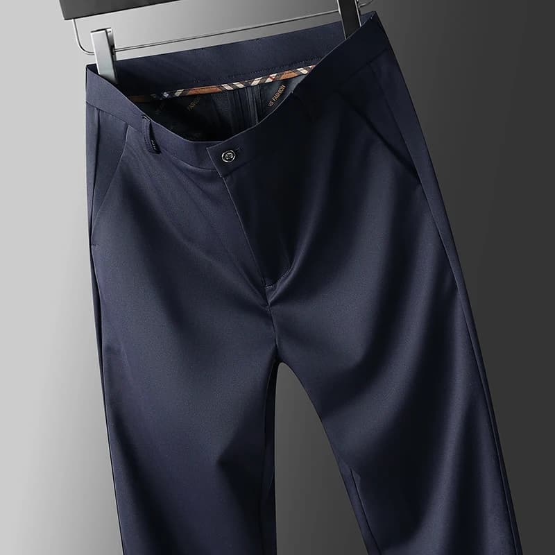 Pantalons décontractés d'affaires extensibles à quatre voies pour hommes, pantalons habillés printem
