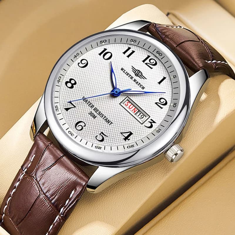 Montre ultra-mince Vintage, montre à quartz étanche à veilleuse atmosphérique pour hommes, donner un