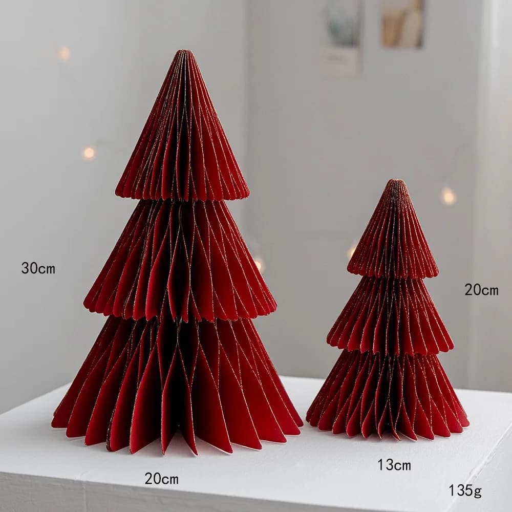 Ornement de Noël en papier pour arbre, décoration de bureau, décoration de maison pour le Nouvel An,