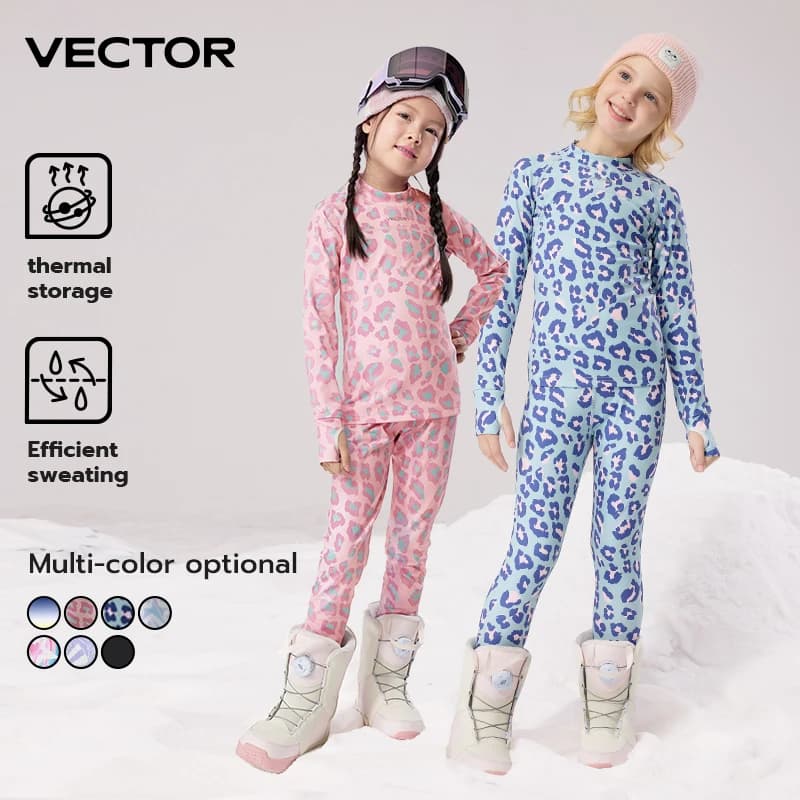 VECTOR enfants Ultra doux hiver séchage rapide Base superposition ensemble microfibre polaire sous-v