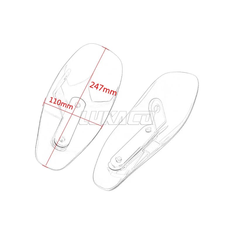 Déflecteur de vent froid pour moto, protège-main transparent, bouclier ABS, couvercle de Protection 