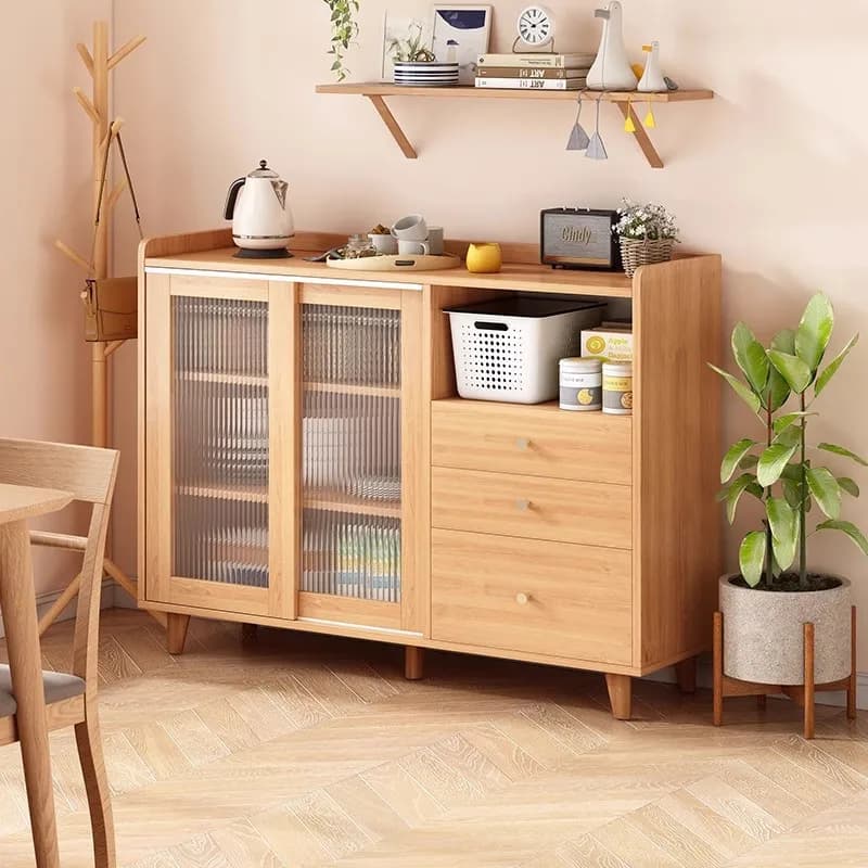 Noyau en bois massif, armoire latérale, casier, armoire de rangement intégrée contre le mur, armoire