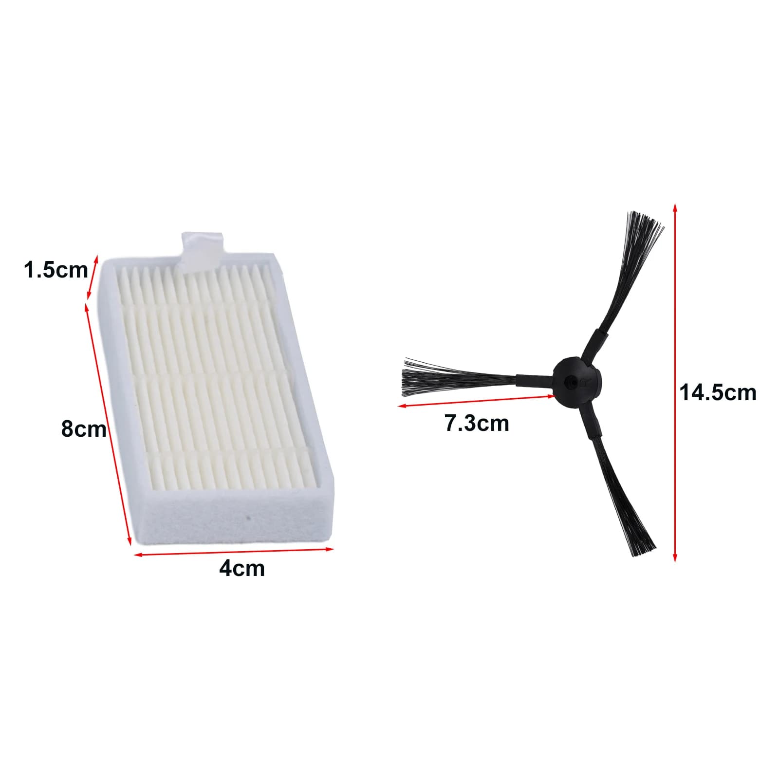 Kit d'aspirateur pour Medion MD 18500 /18600 /MD18501/MD16192, filtre, brosse latérale, filtrage de 
