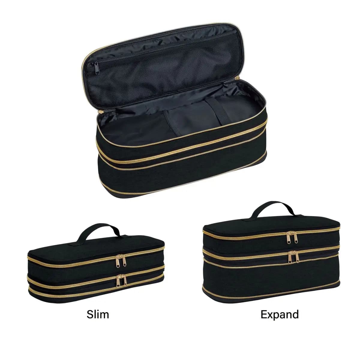 UOZL Sac de rangement pour sèche-cheveux, sac de rangement de voyage portable mince et extensible à 