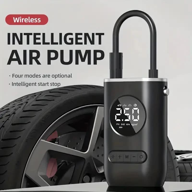 1 ensemble pompe à Air de voiture Portable Mini pompe à pneu électrique automotrice Portable sans fi