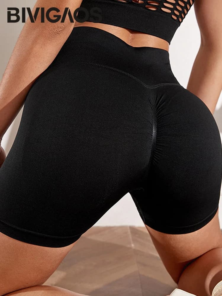 BIVIIncome OS-Mini short de fitness push-up taille haute pour femme, leggings courts de sport sexy, 