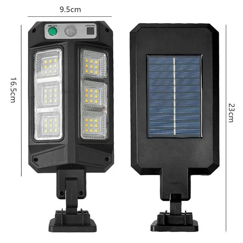 Lampadaires solaires extérieurs étanches avec capteur de mouvement de sécurité lampe à LED avec 3 mo