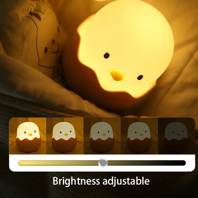Coquille d'oeuf poulet veilleuse dessin animé lumière LED chambre enfants tactile lumière réglable R